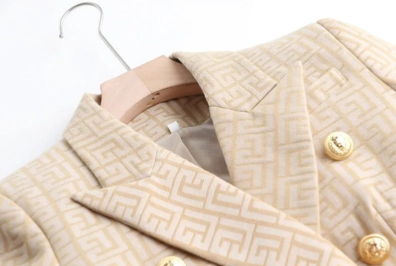 Beige Texture Blazer