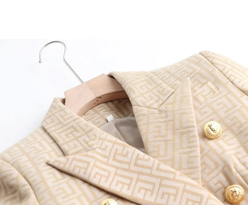 Beige Texture Blazer