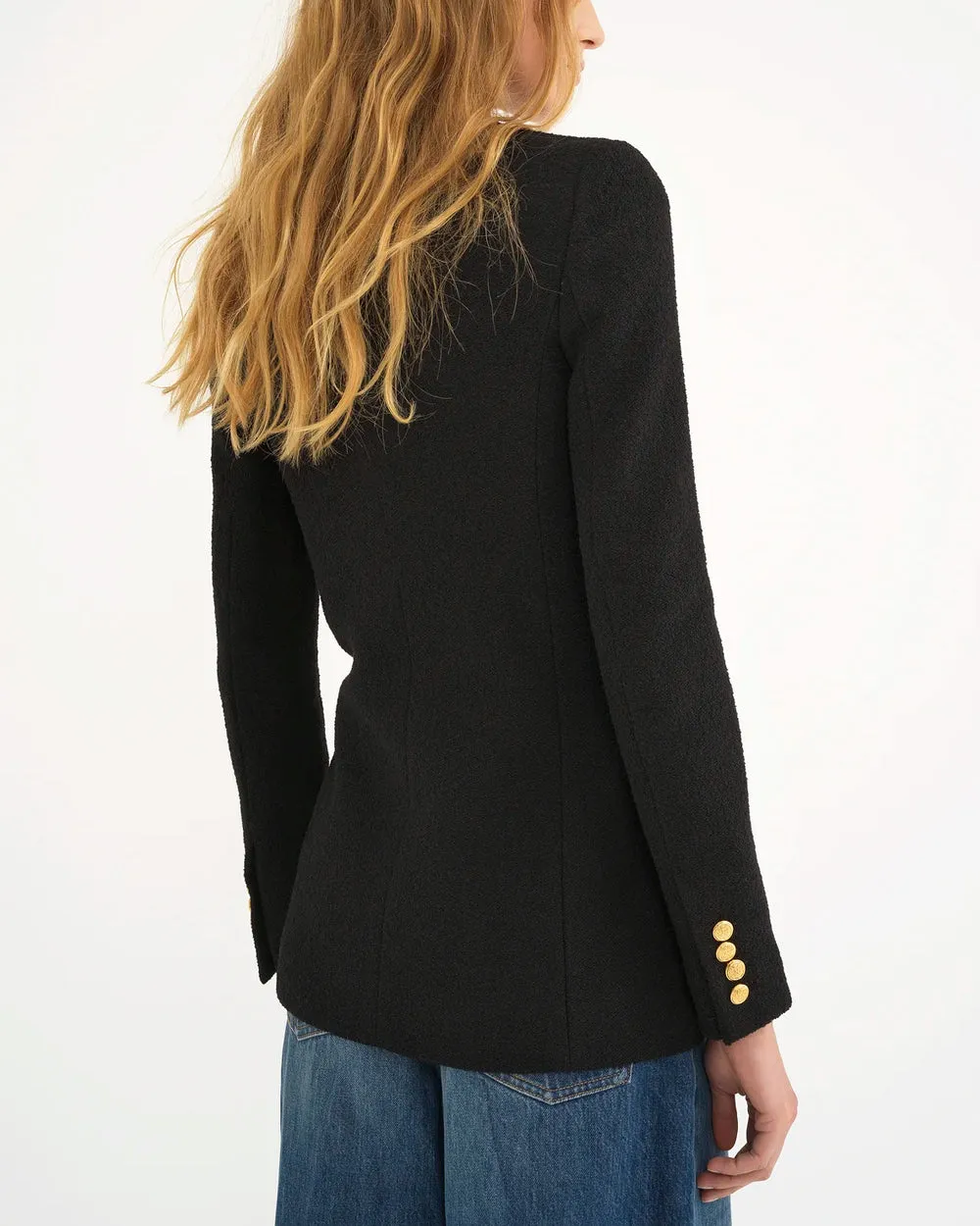 Black Blouclette Double Breasted Blazer