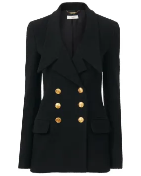 Black Blouclette Double Breasted Blazer