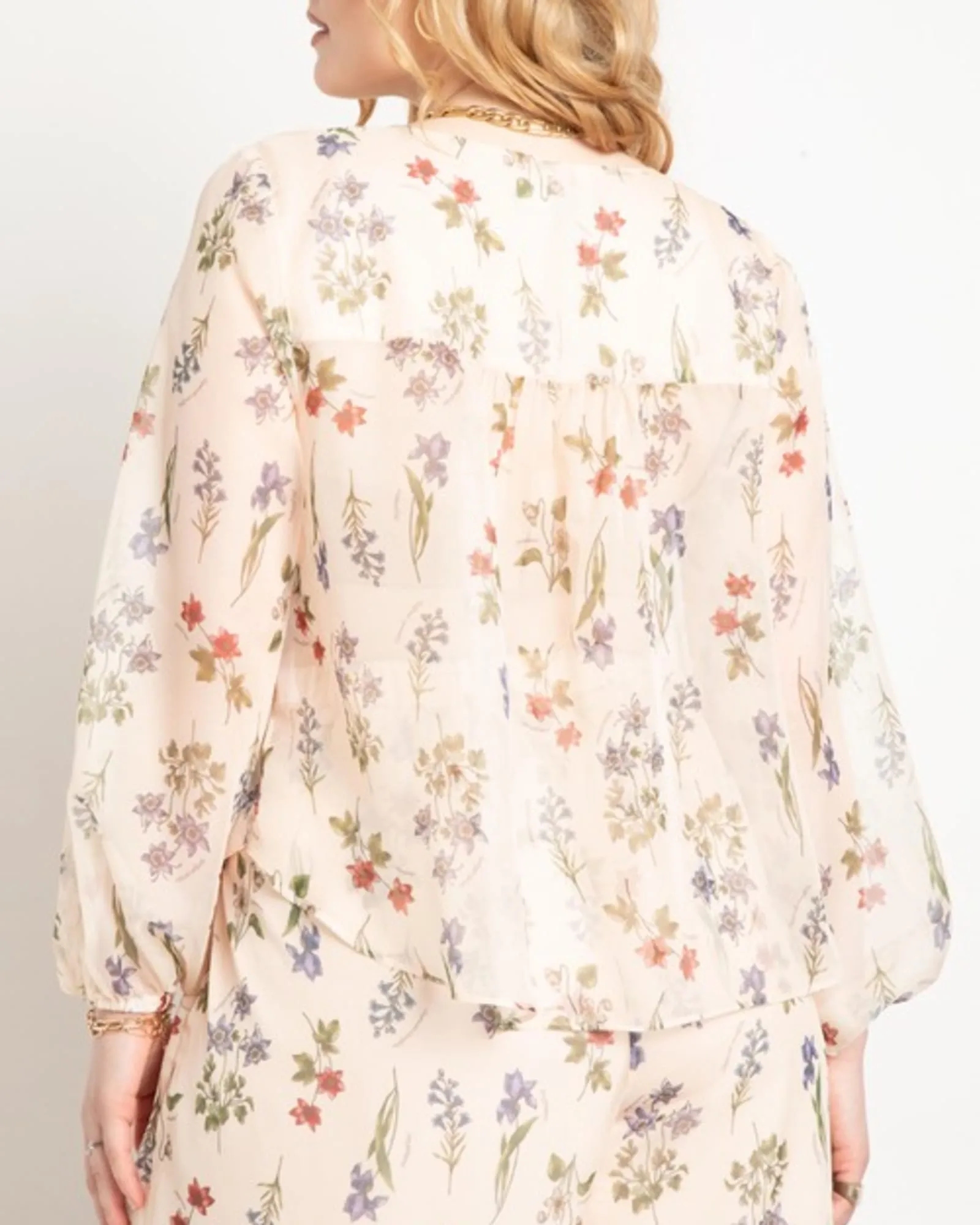 Bonnie Sheer Printed Blouse | Stem Search