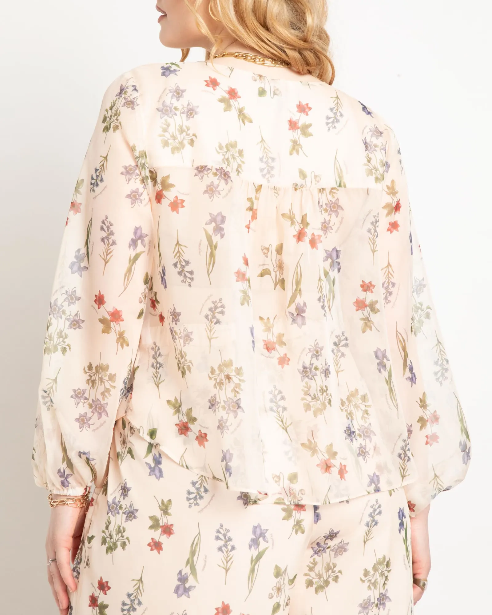 Bonnie Sheer Printed Blouse | Stem Search