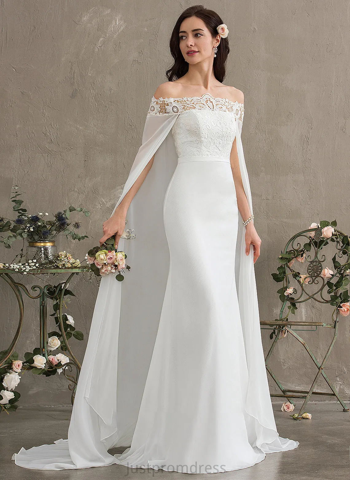 Chiffon Wedding Dresses Dress Court Adyson Train Wedding Sheath/Column