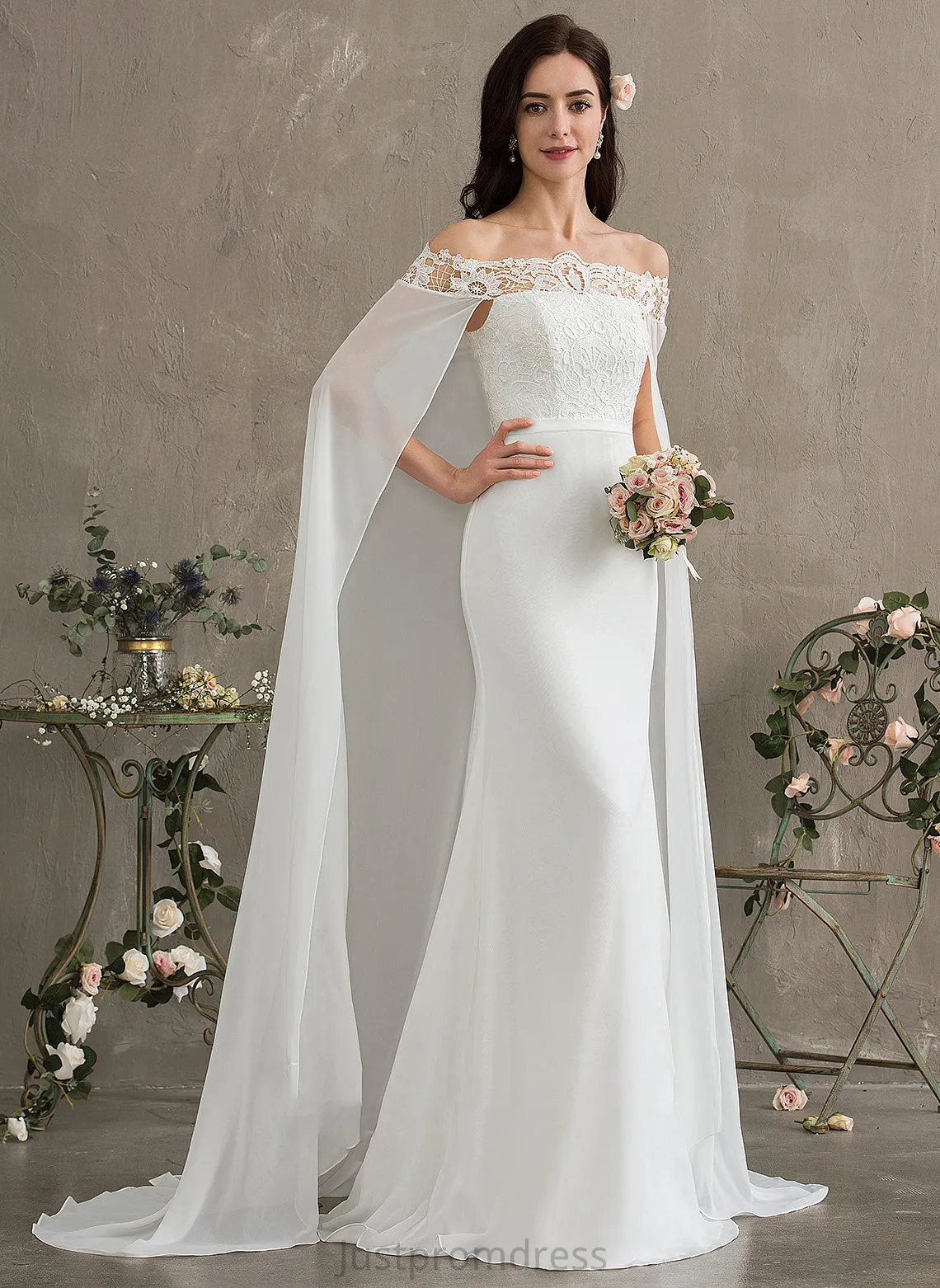 Chiffon Wedding Dresses Dress Court Adyson Train Wedding Sheath/Column