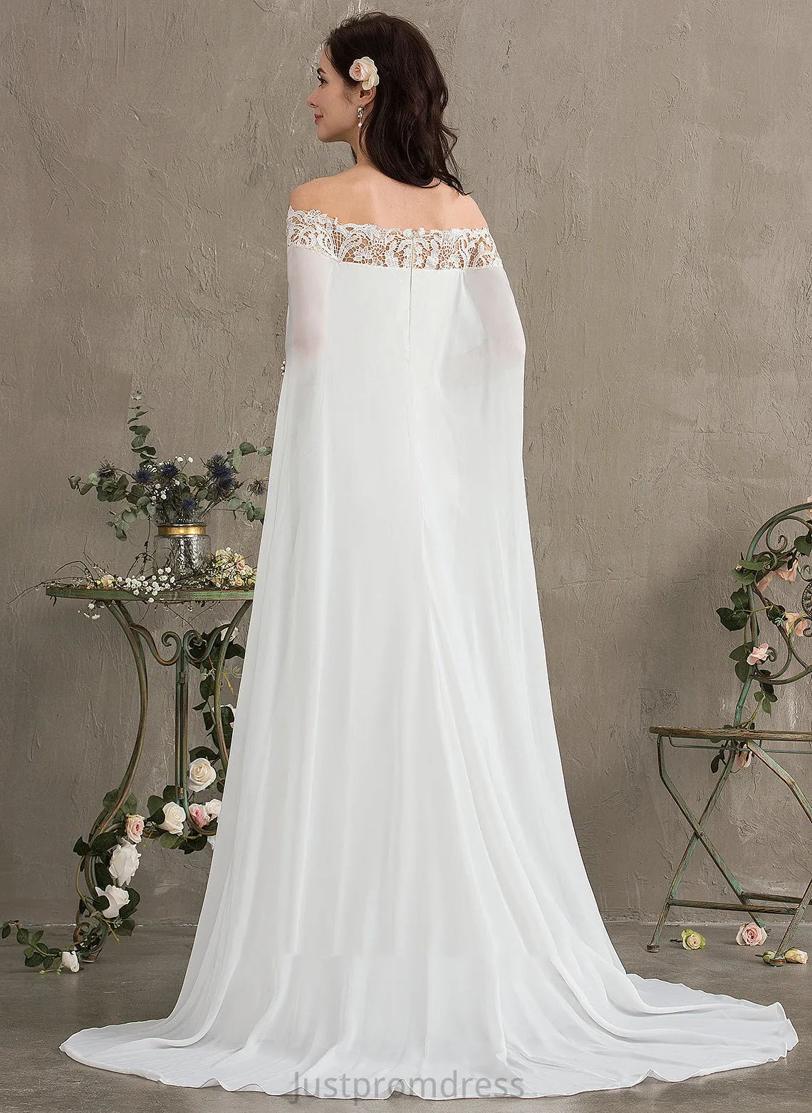 Chiffon Wedding Dresses Dress Court Adyson Train Wedding Sheath/Column