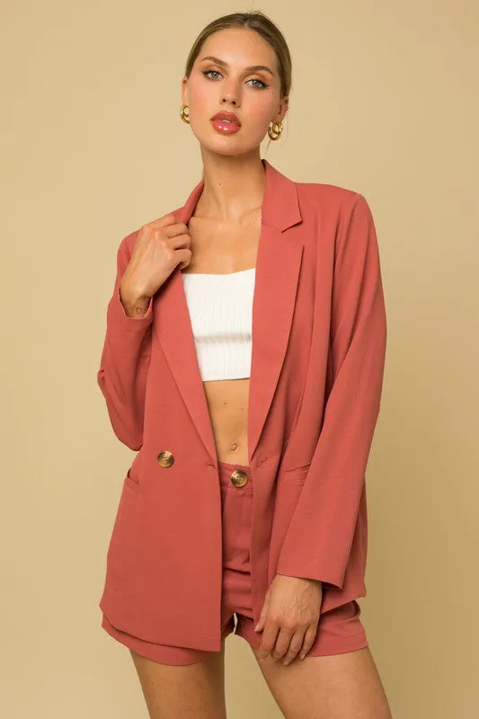 Coral Blazer  *Wear as a set