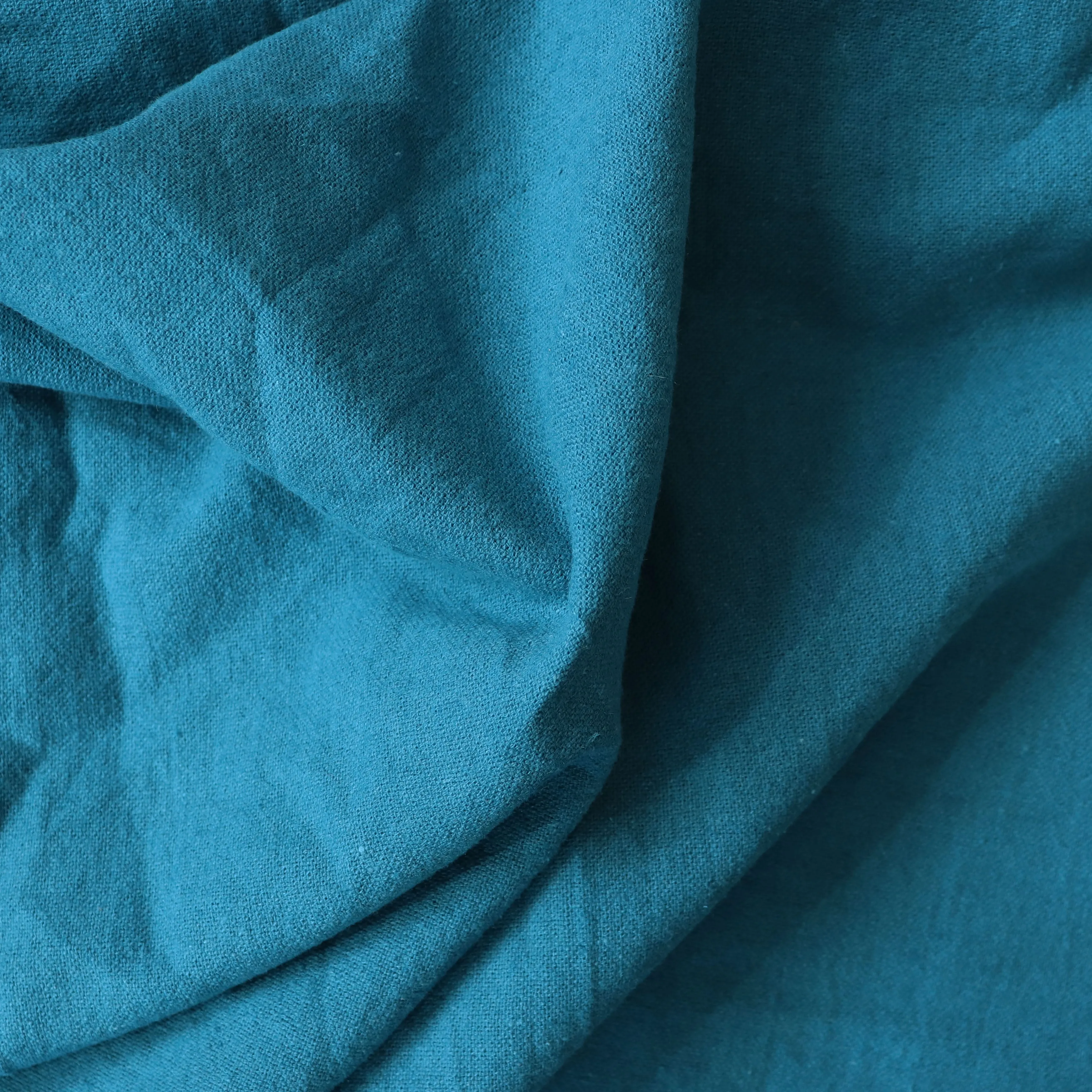 Cotton Linen Blend - Viridian Blue