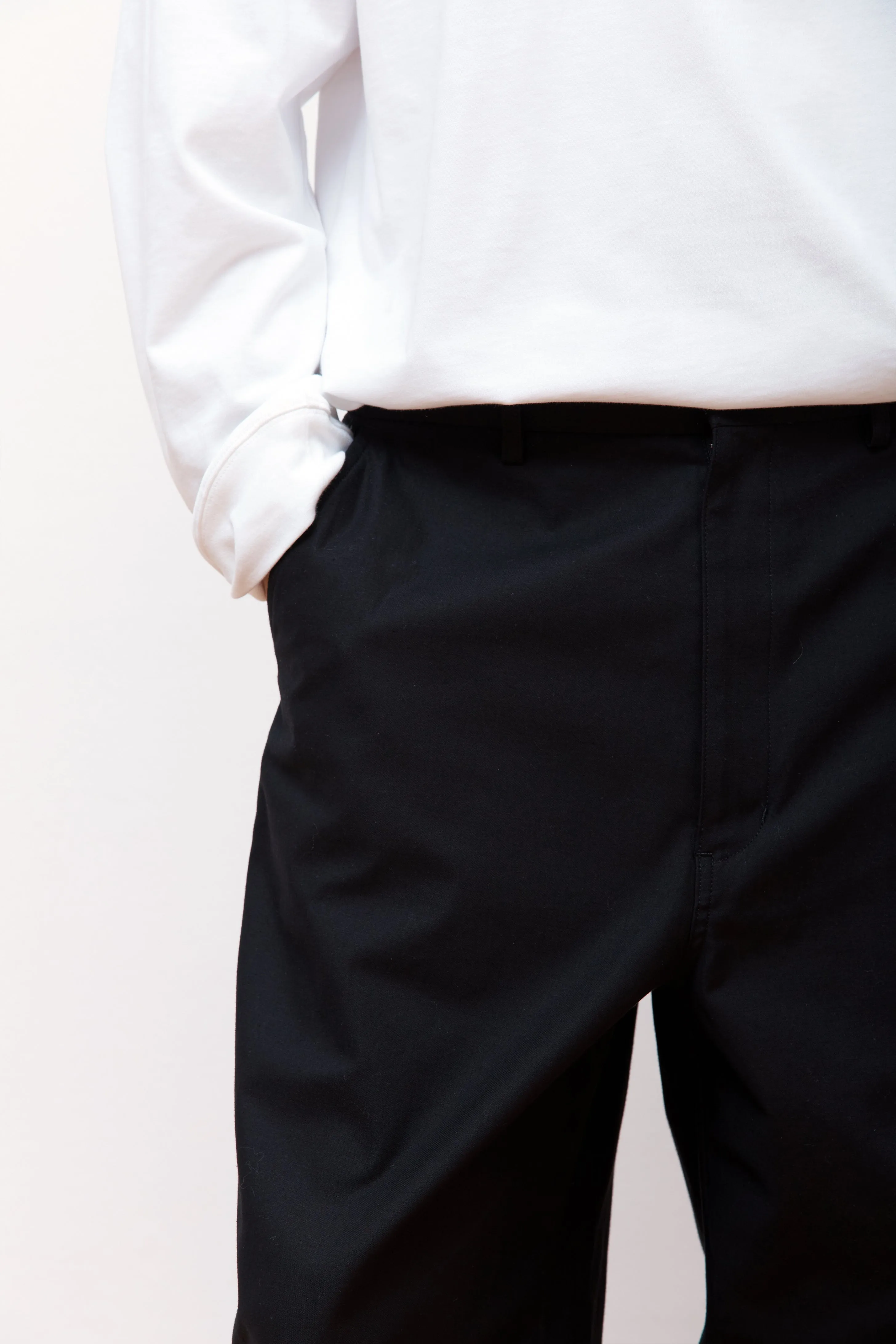 Cotton Tailored Pants Black