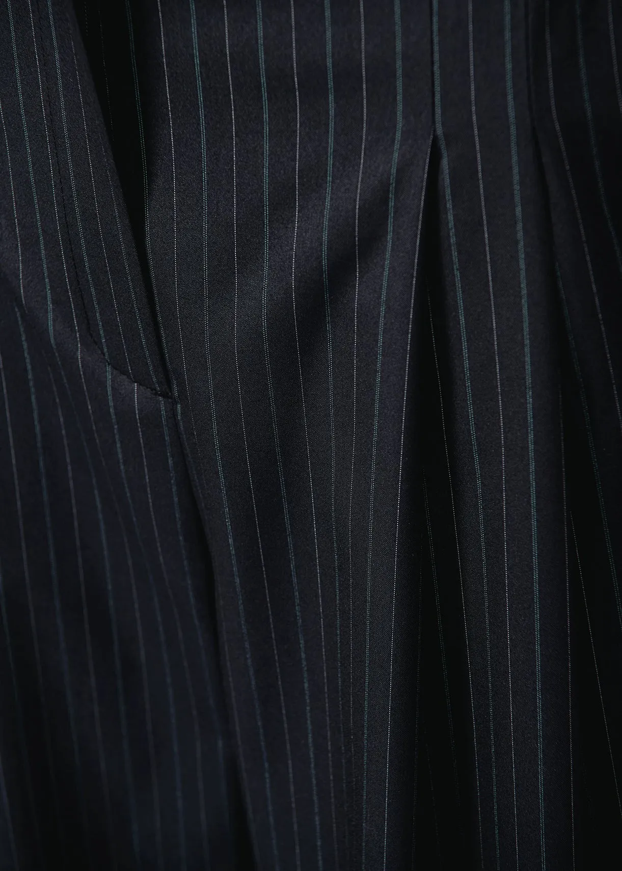 Dark blue pinstriped tailored pants