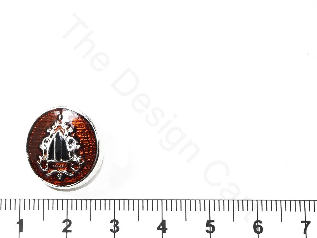 Dark Orange Crest Coat Buttons