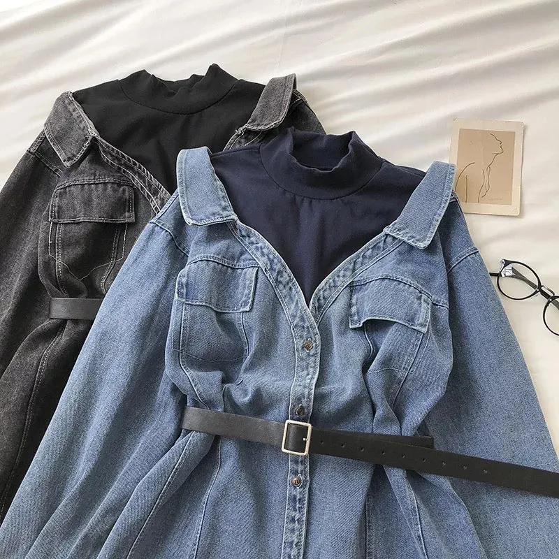 Derby Denim Shirt Dress