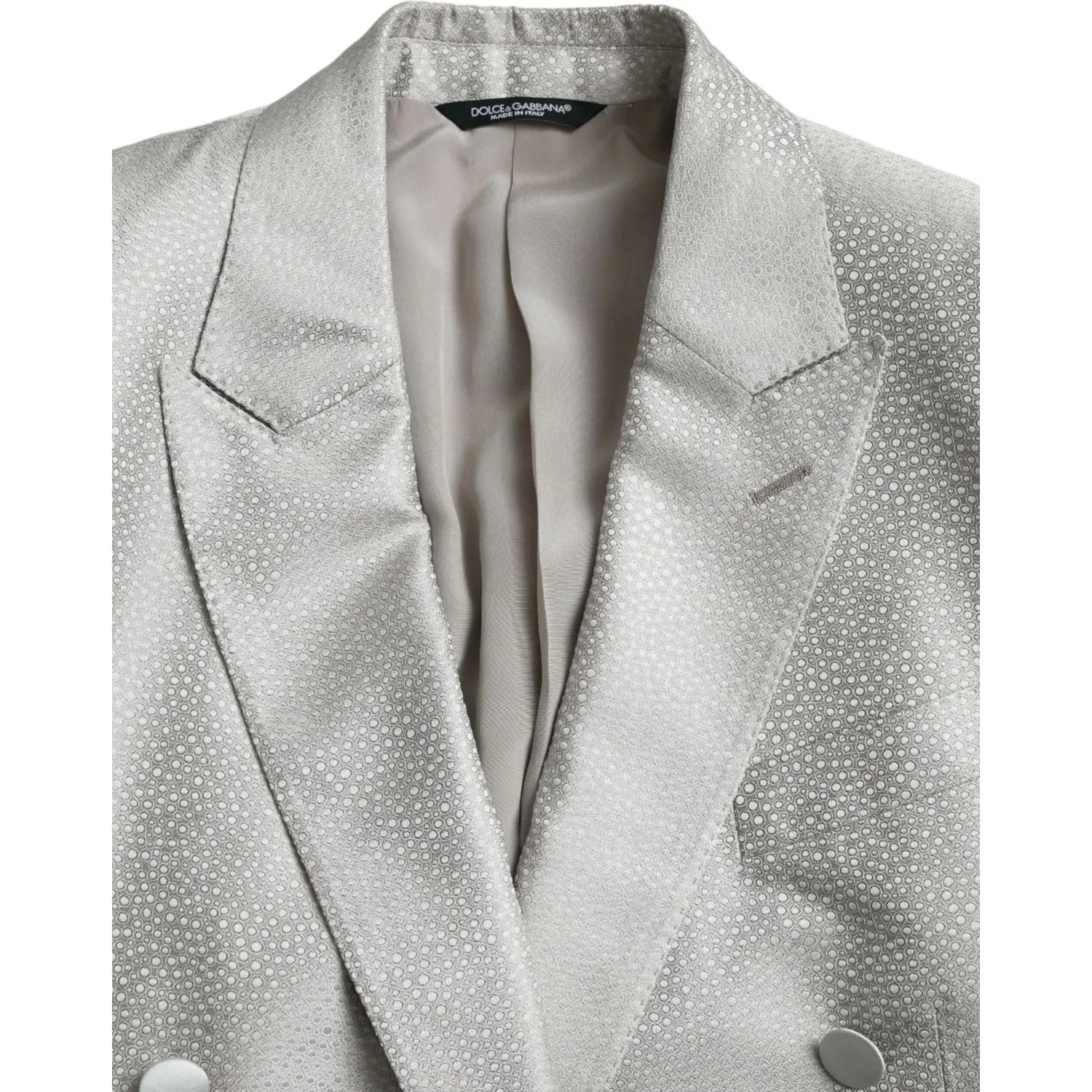 Dolce & Gabbana Off White MARTINI Double Breasted Coat Blazer