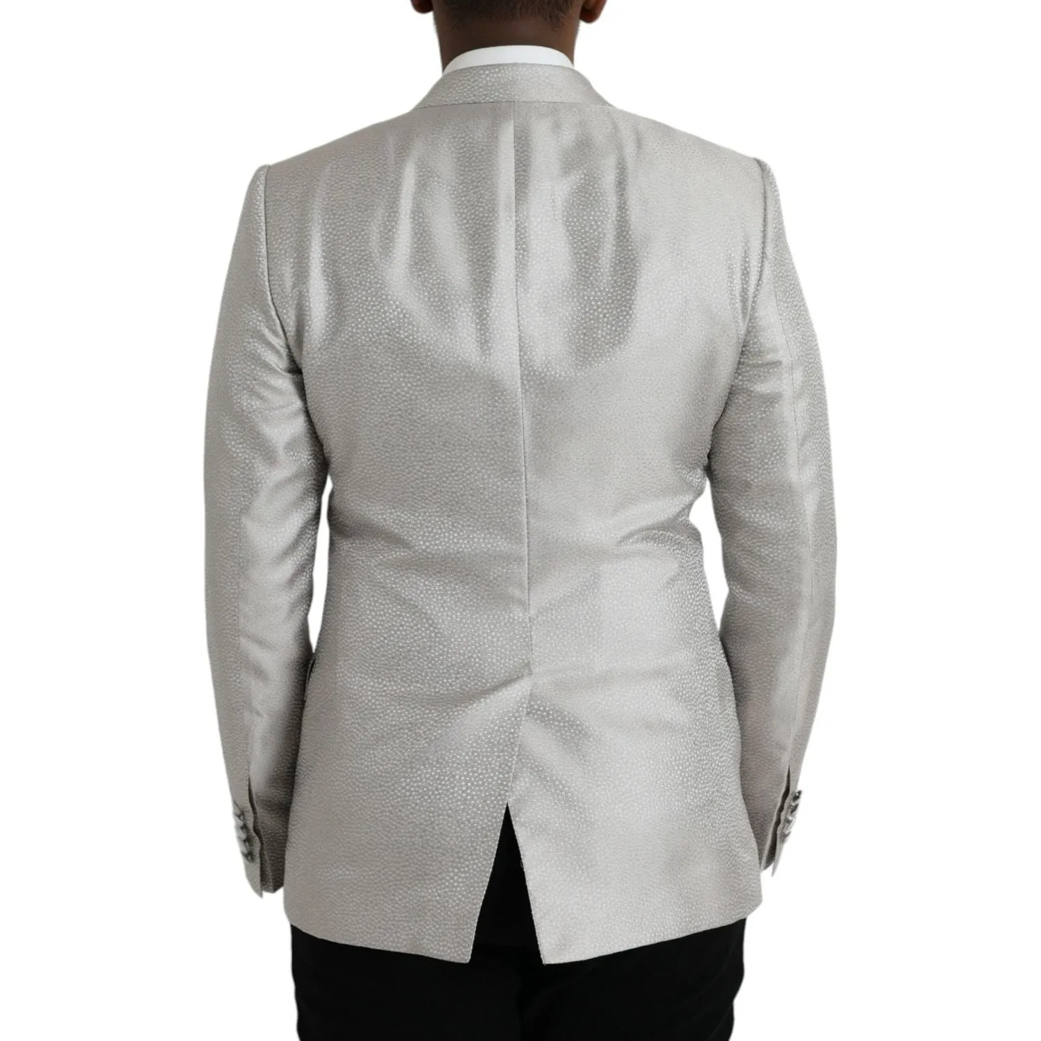 Dolce & Gabbana Off White MARTINI Double Breasted Coat Blazer