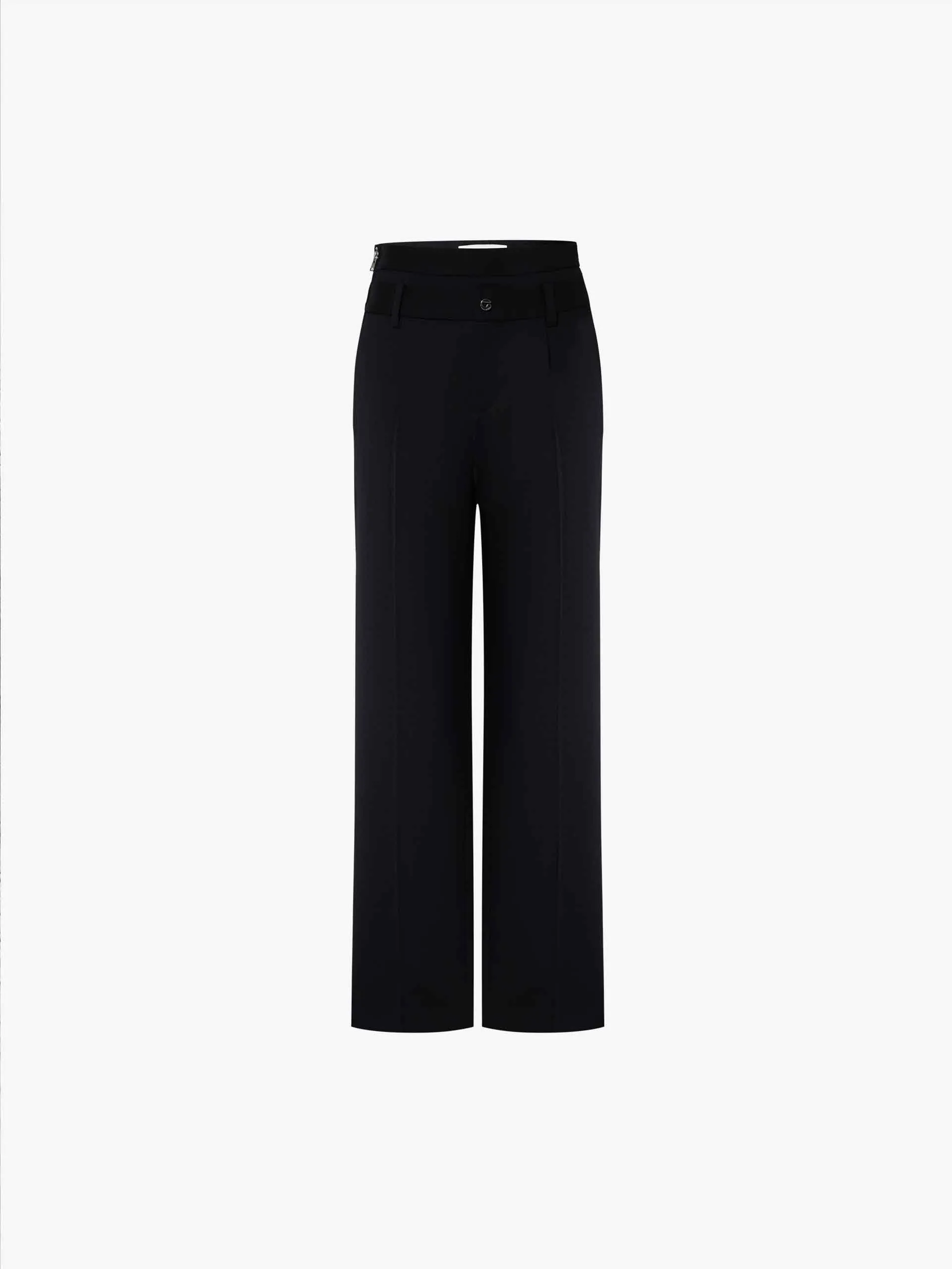 Double Waistband Tailored Pants