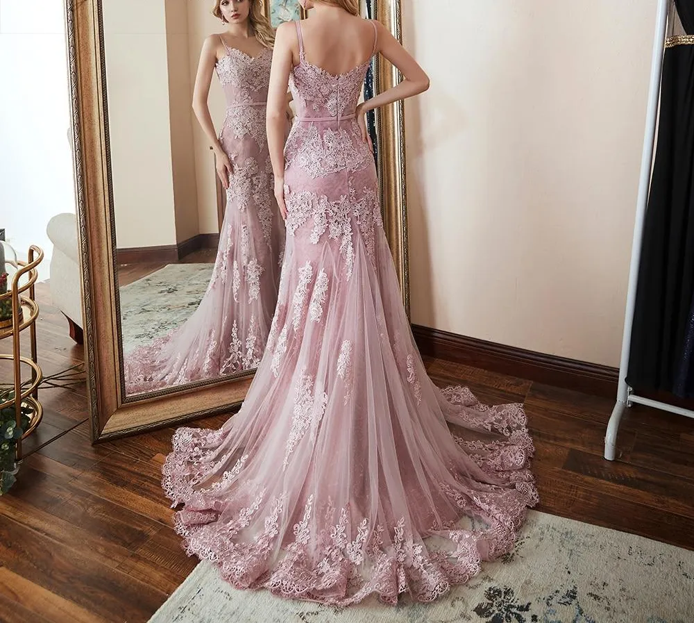 Fashion Evening Lace Mermaid Prom Dresses