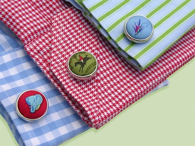 Fox In The Hen House: Cufflinks - Blue