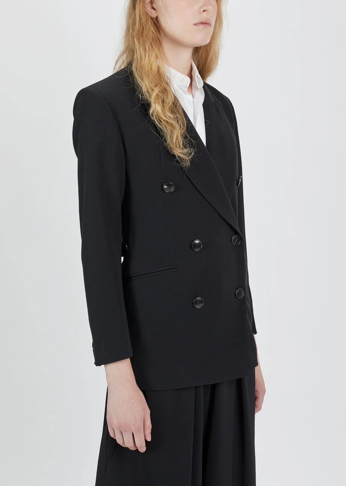 Gabardine Double Breasted Blazer