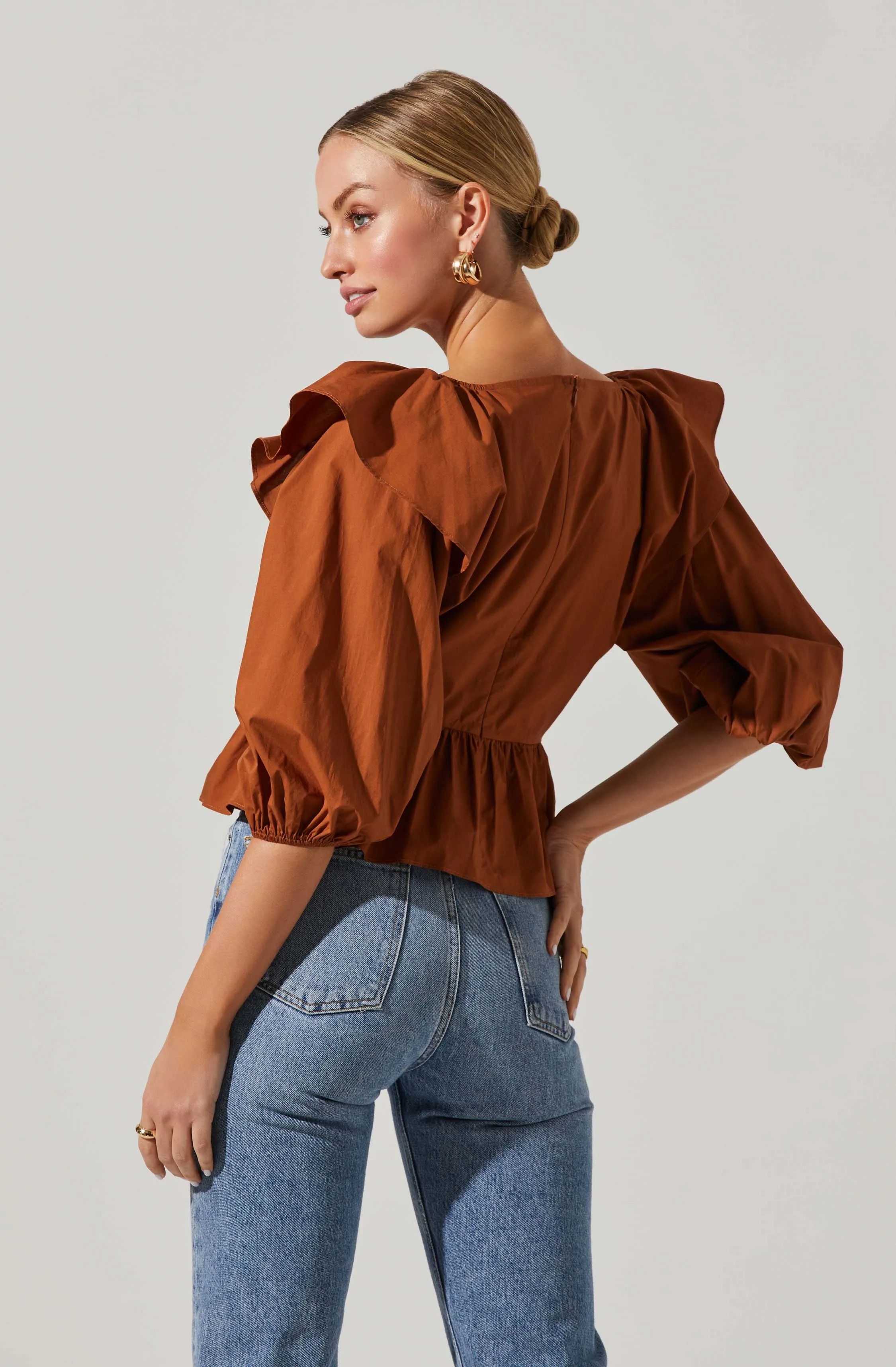 Gemma Ruffle Peplum Top