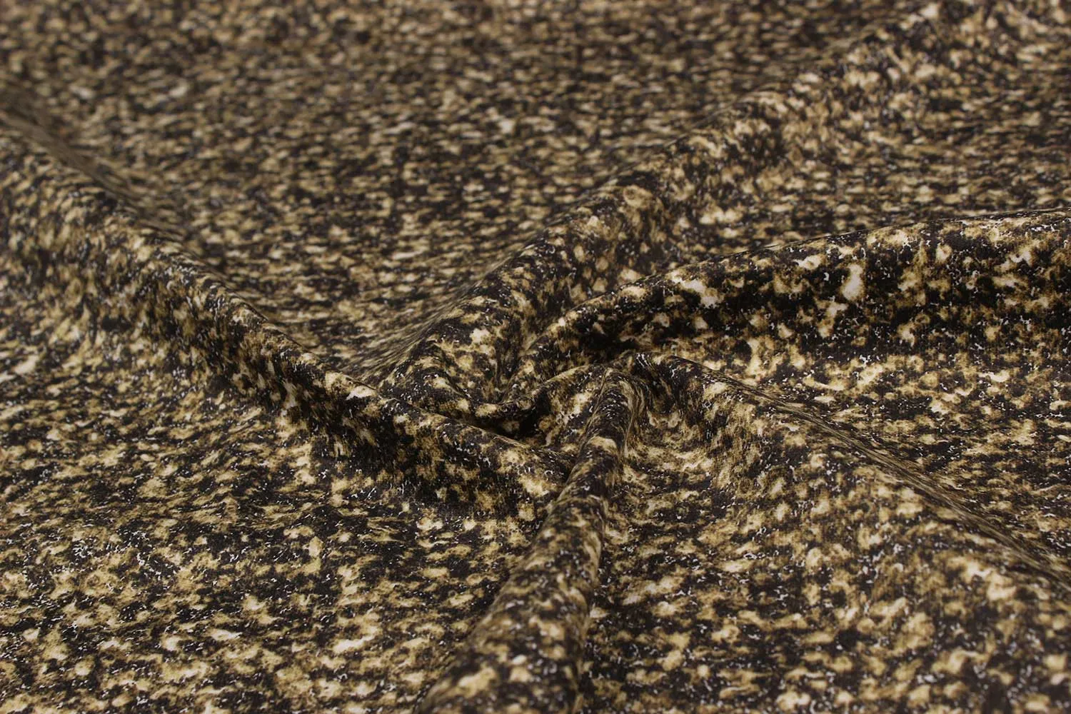 Gold And Black Cotton Lycra Fabric