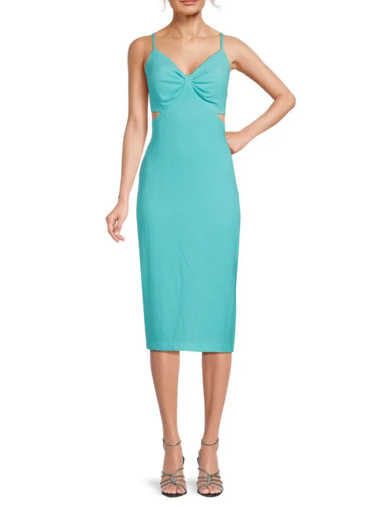 Guess Cutout Midi Dress, Aqua