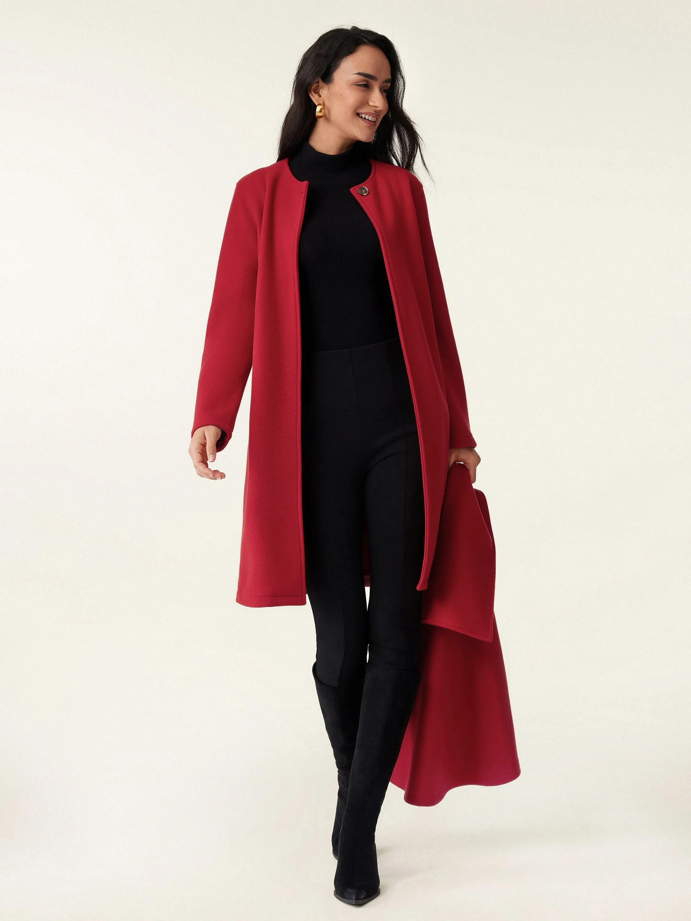 Holiday Vibe Cape Overlay Coat