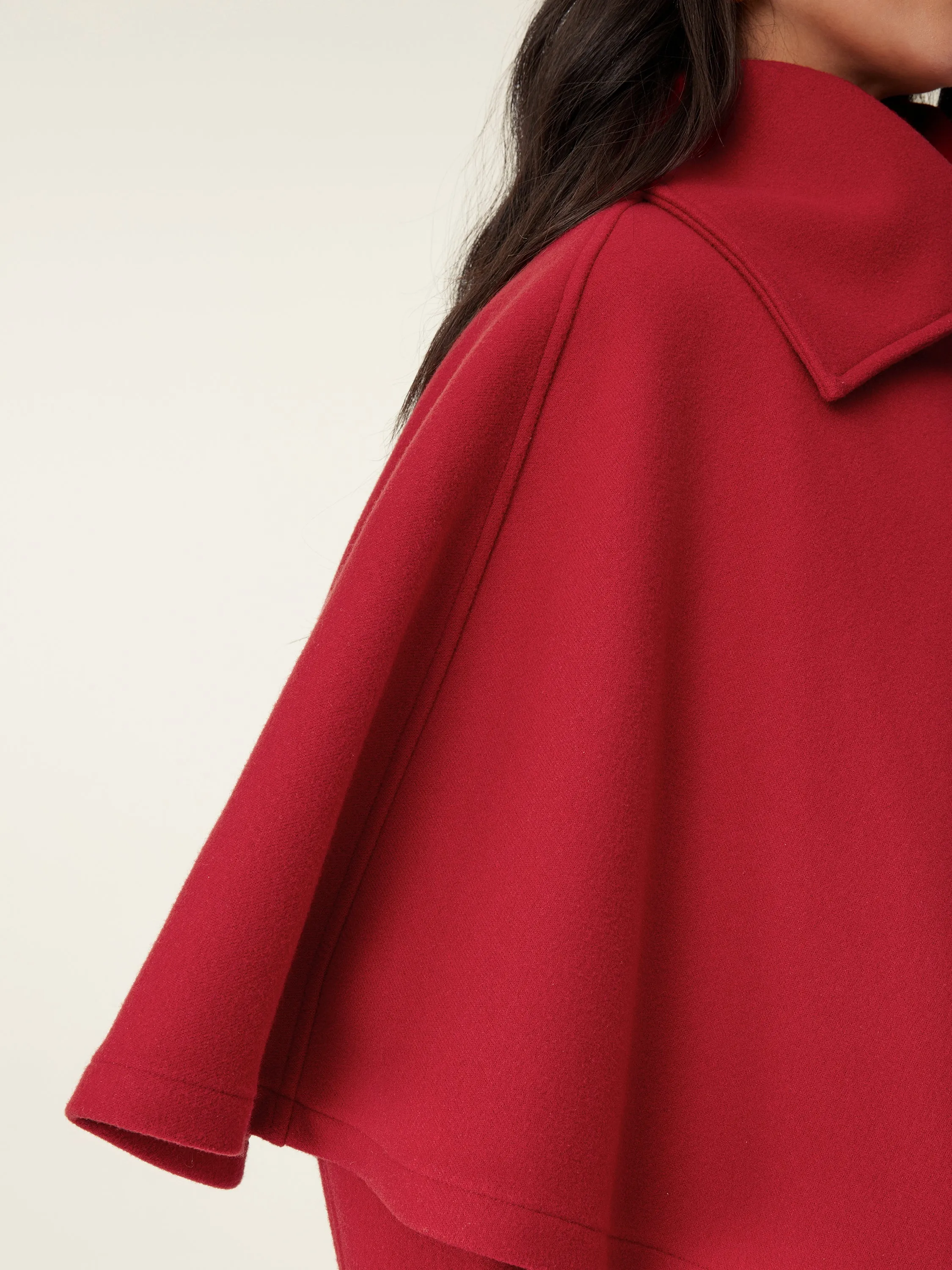 Holiday Vibe Cape Overlay Coat