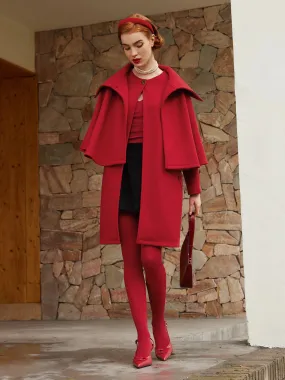 Holiday Vibe Cape Overlay Coat