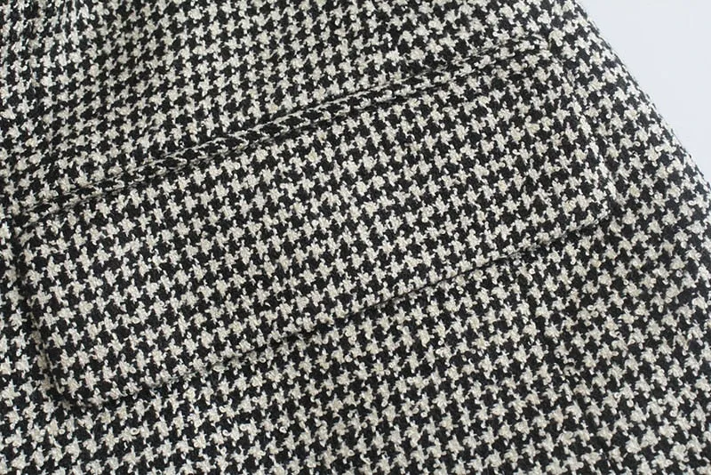 Houndstooth Double Breasted Blazer