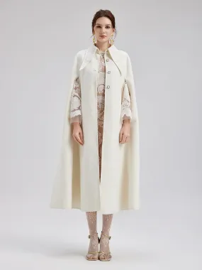 Italian Cashmere Embossed Wool Cape