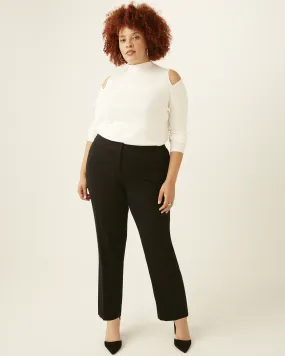 Jesse Stretch Straight-Leg Pants | Black