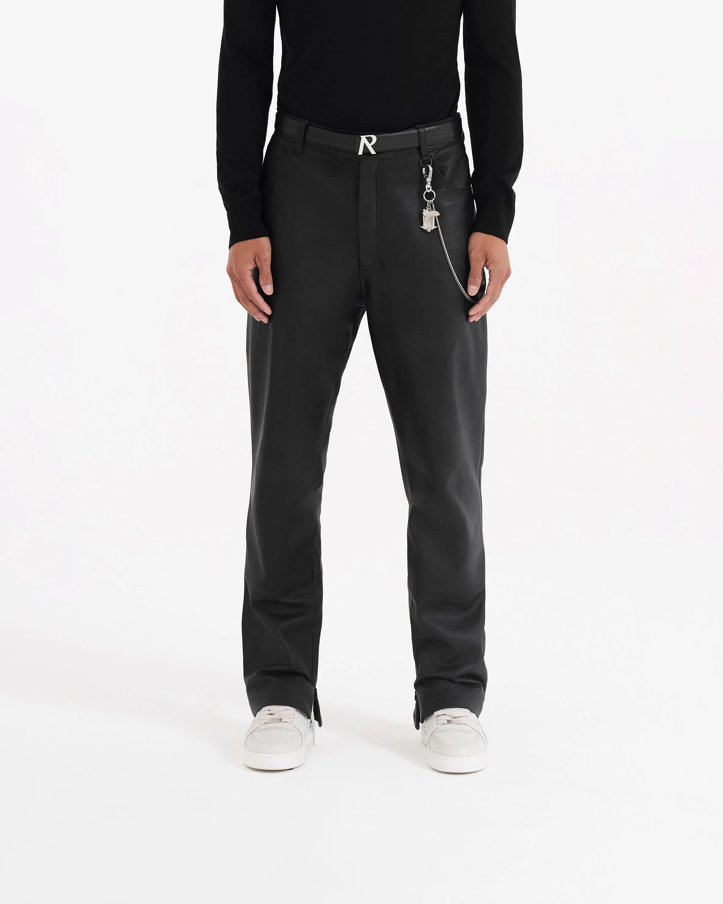 Leather Tailored Pant - Black