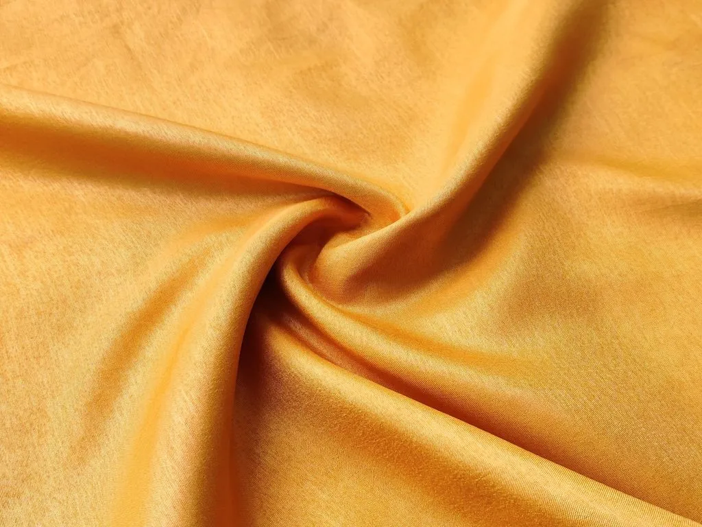 Mustard Plain Rose Silk Fabric (Wholesale)