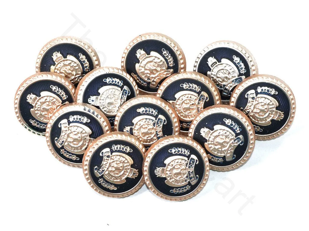 Navy Blue Golden Royal Acrylic Coat Buttons