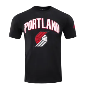 NBA PORTLAND TRAIL BLAZERS CLASSIC BRISTLE MEN'S TEE (BLACK)