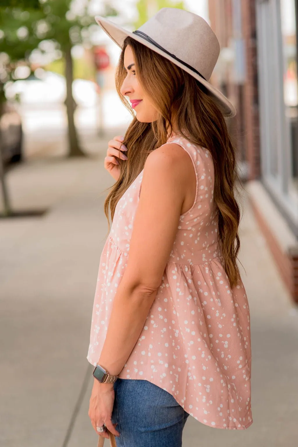 Paint Splatter Peplum Tank