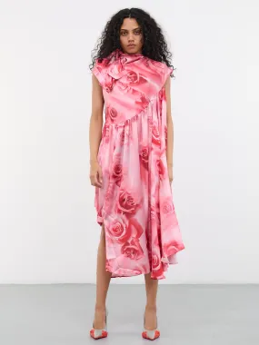 Peneled Shirts Dress (PT03DR04WW-PINK-ROSES)