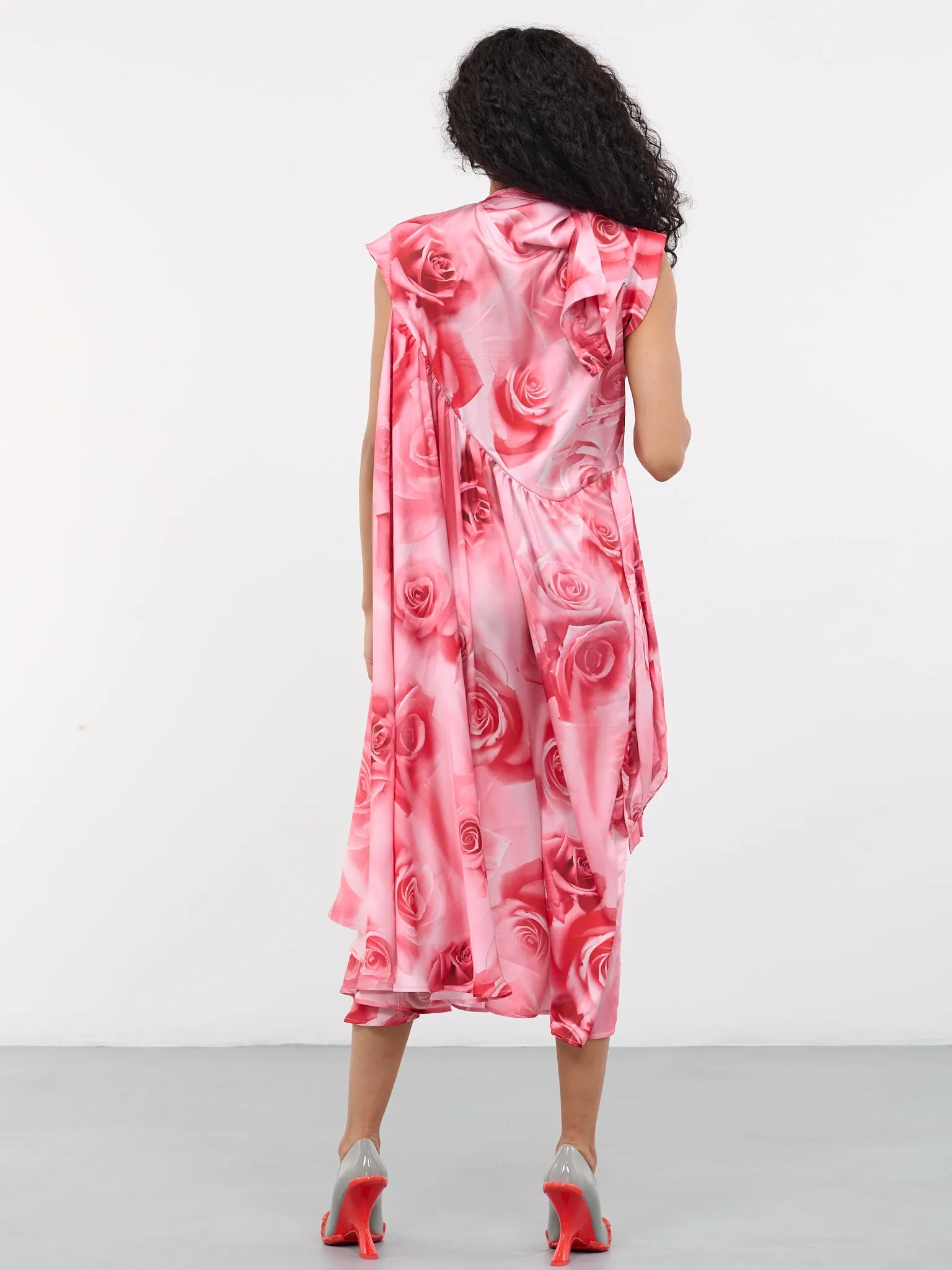 Peneled Shirts Dress (PT03DR04WW-PINK-ROSES)