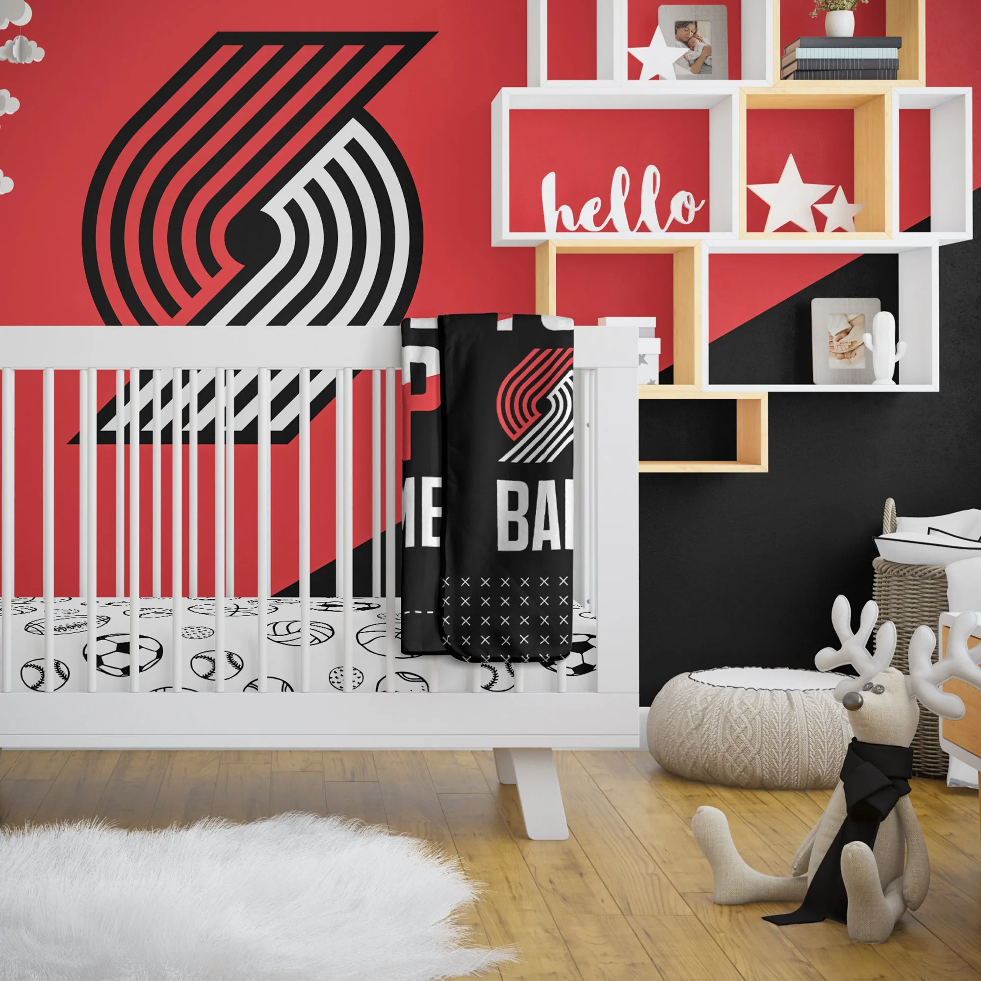 Personalized Portland Trail Blazers MVP Baby Pixel Fleece Blanket