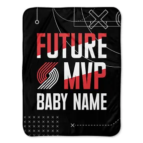 Personalized Portland Trail Blazers MVP Baby Pixel Fleece Blanket