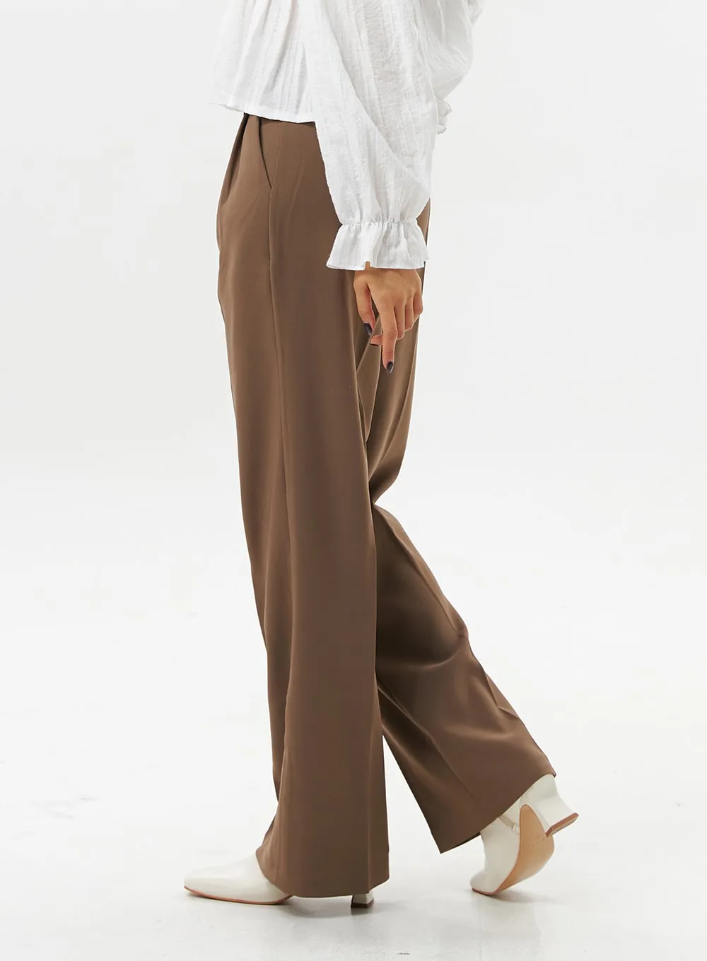 Pintuck Tailored Pants OO312