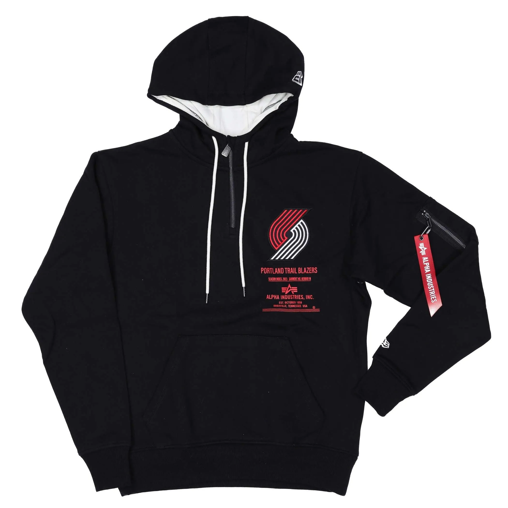 Portland Trail Blazers Alpha Industries X New Era Pinwheel Hoodie