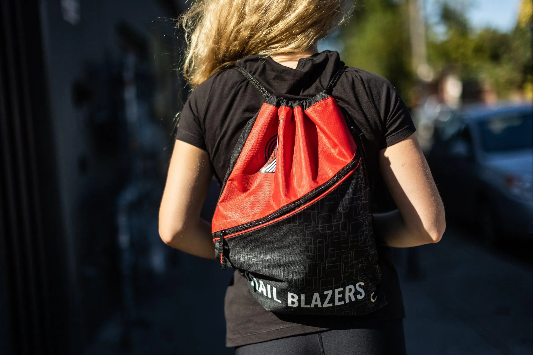 Portland Trail Blazers Diagonal Zip Drawstring Cinch