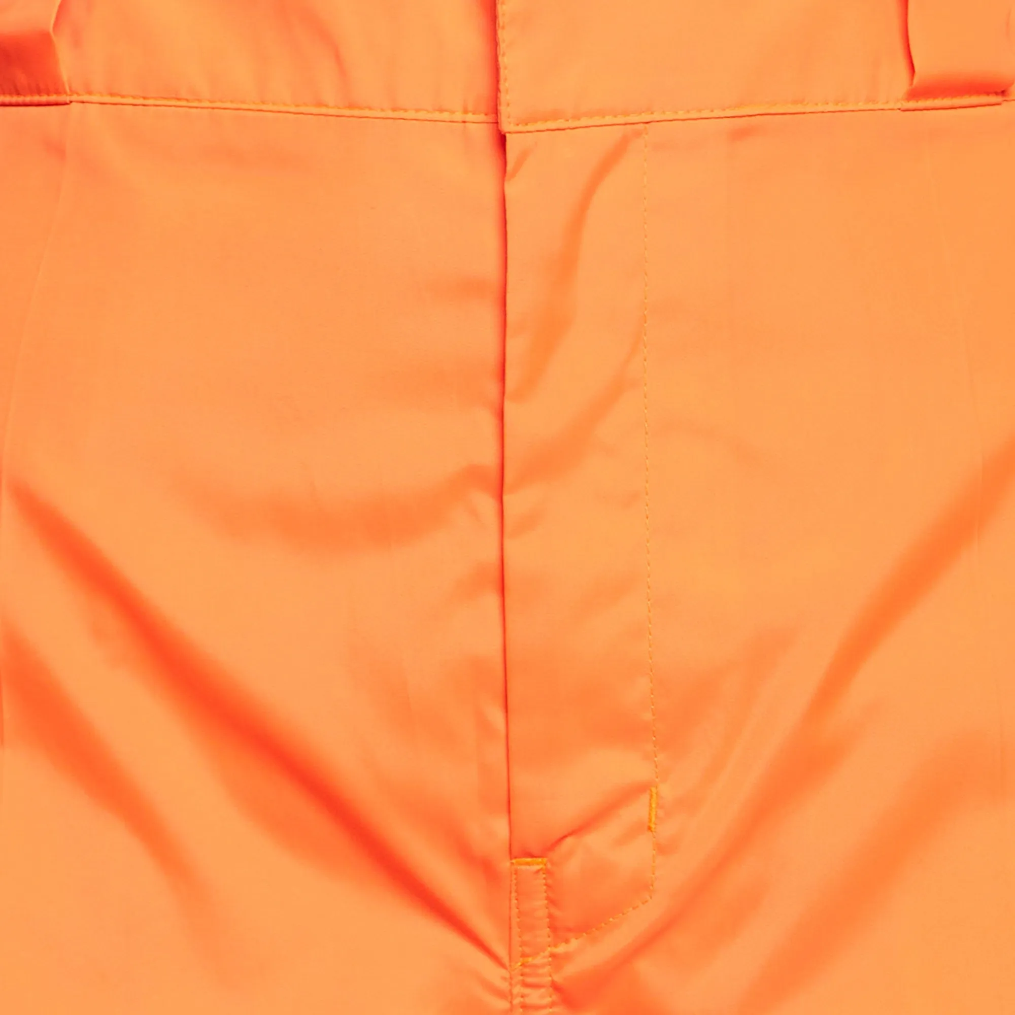 Prada Florescent Orange Synthetic Loose Fit Pants