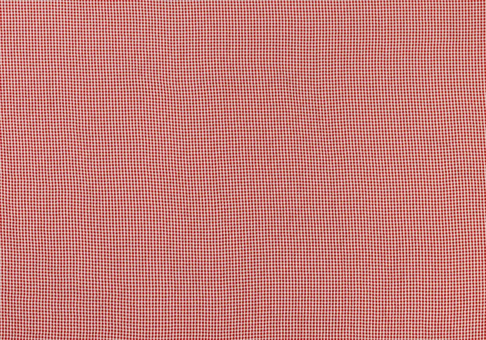 Red & Eggshell Micro-Check Rayon (Made in Italy)