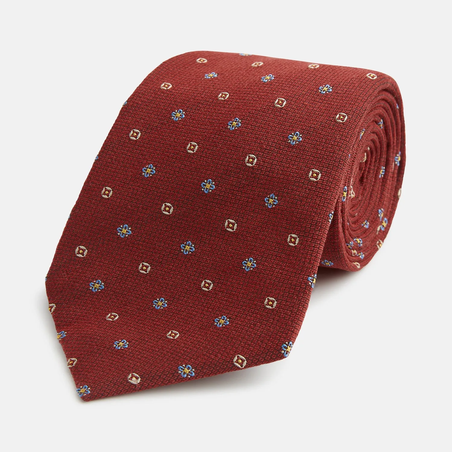 Red Motif Silk Tie