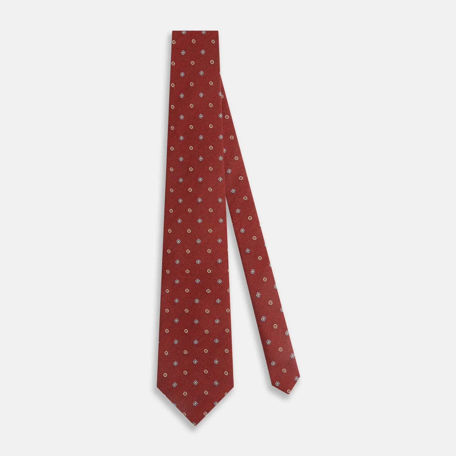 Red Motif Silk Tie