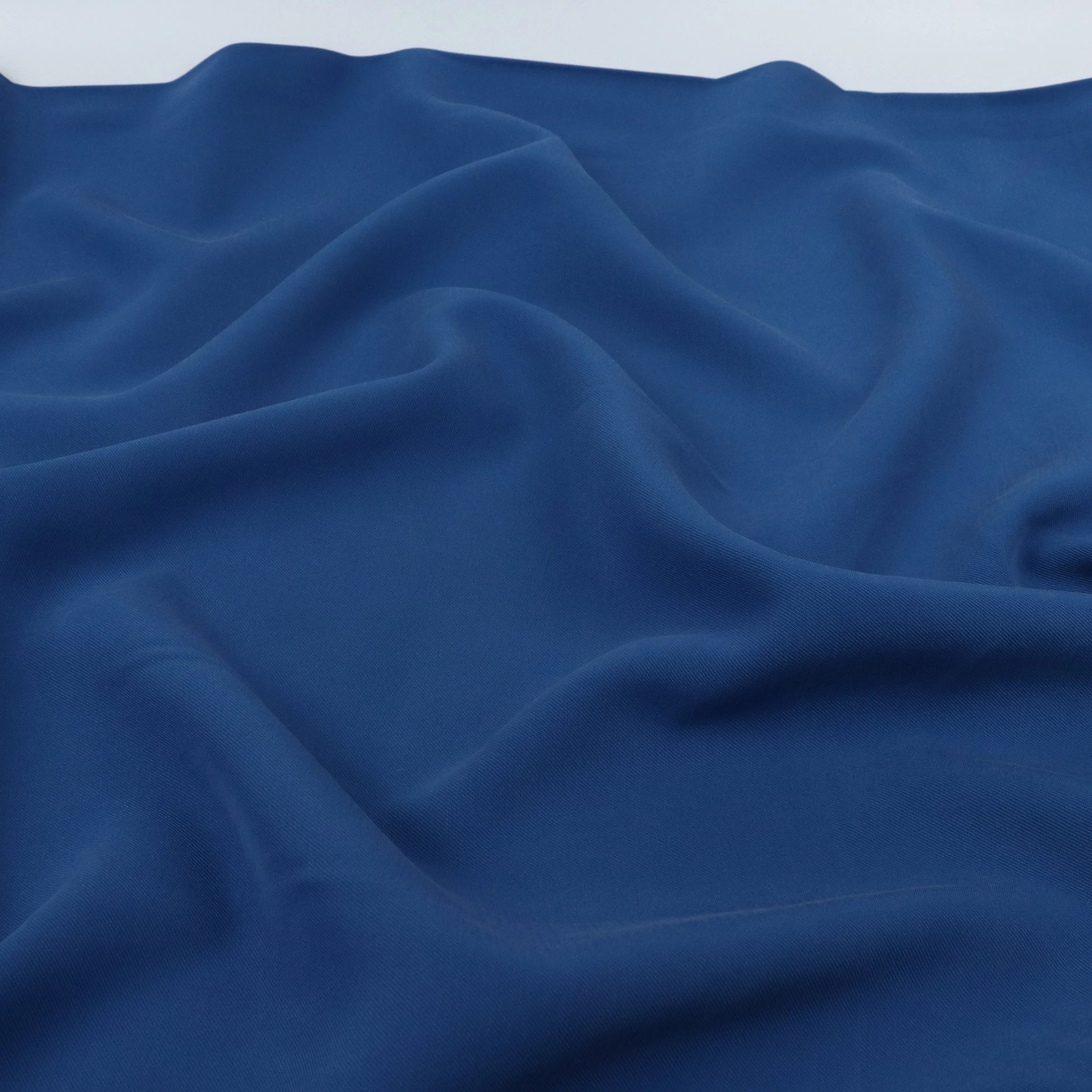 Sandwashed Viscose Twill - Blue