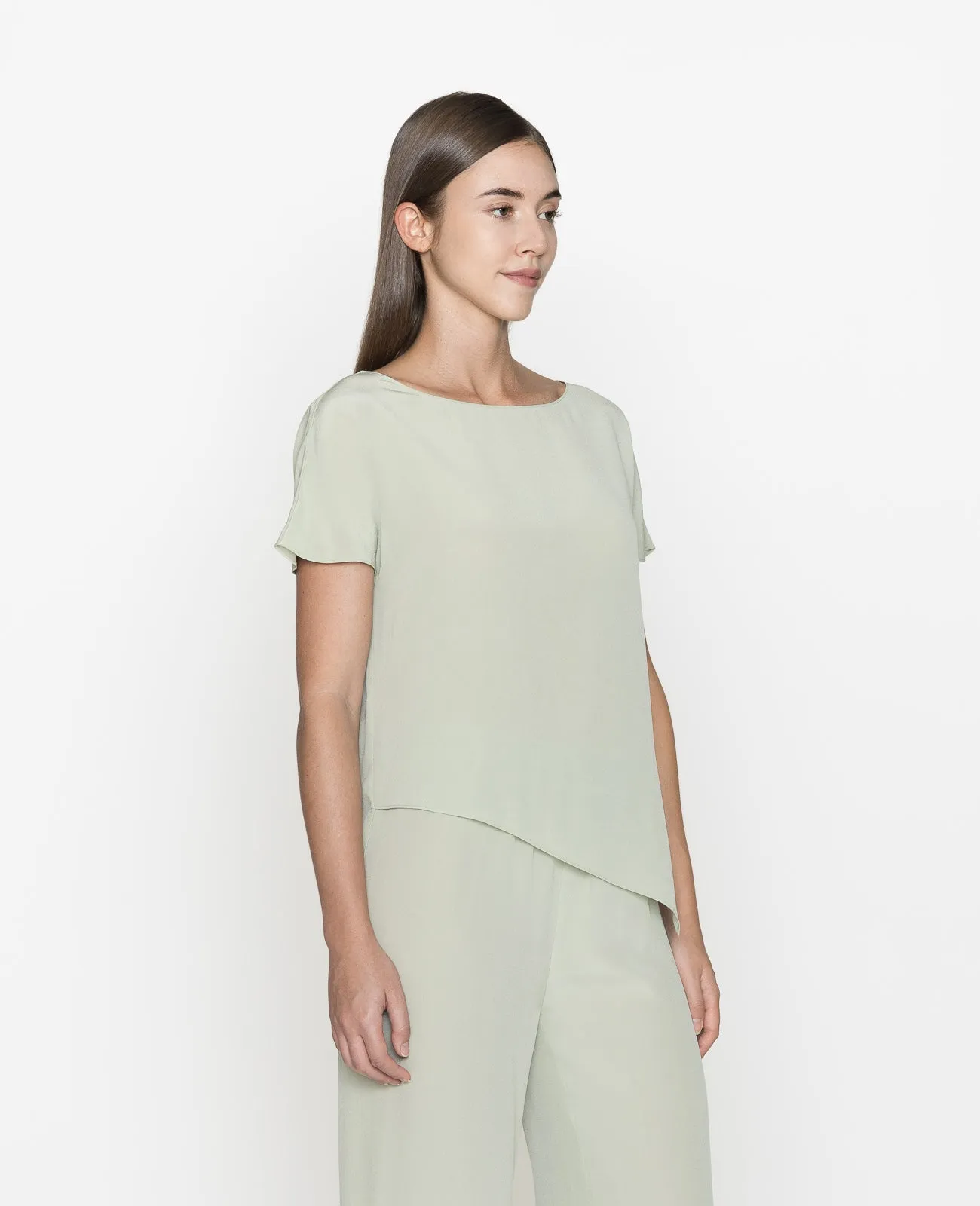 Silk Asymmetic Tee