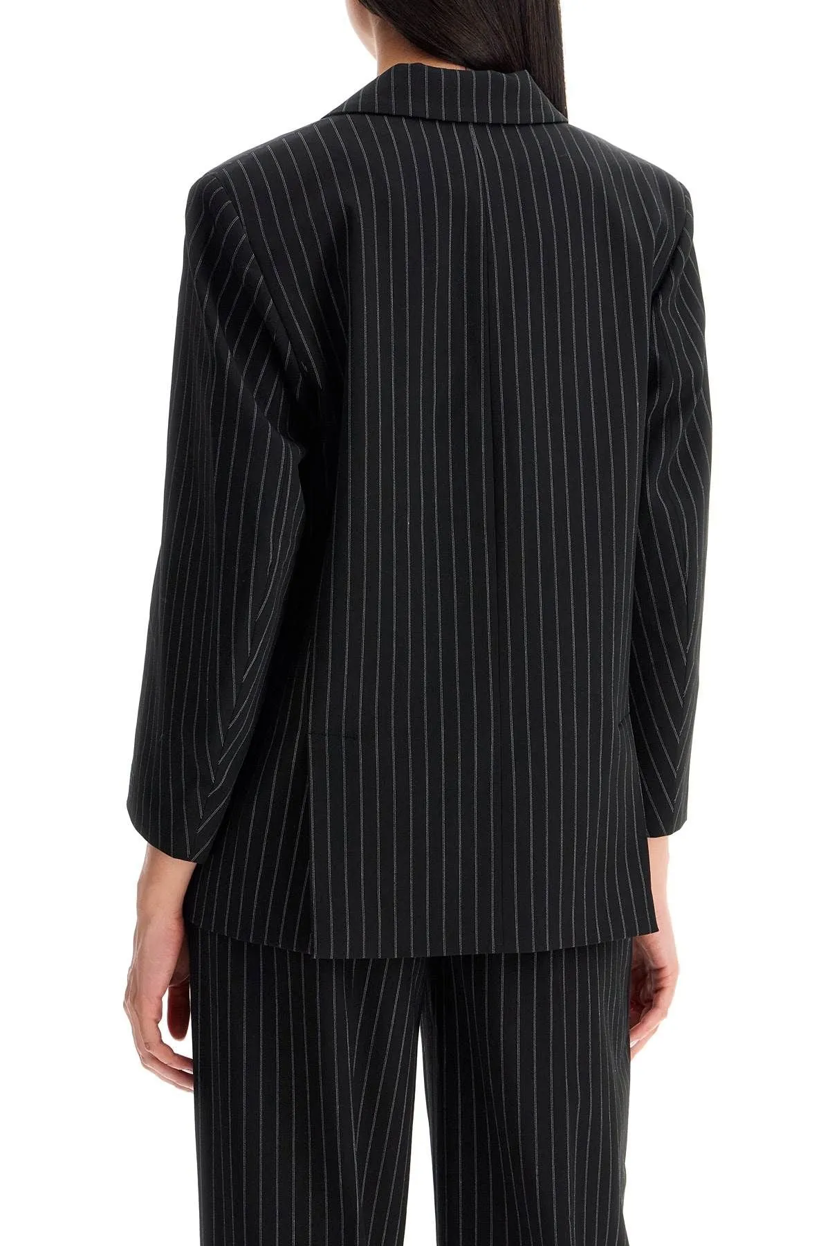 STRIPED BOXY BLAZER