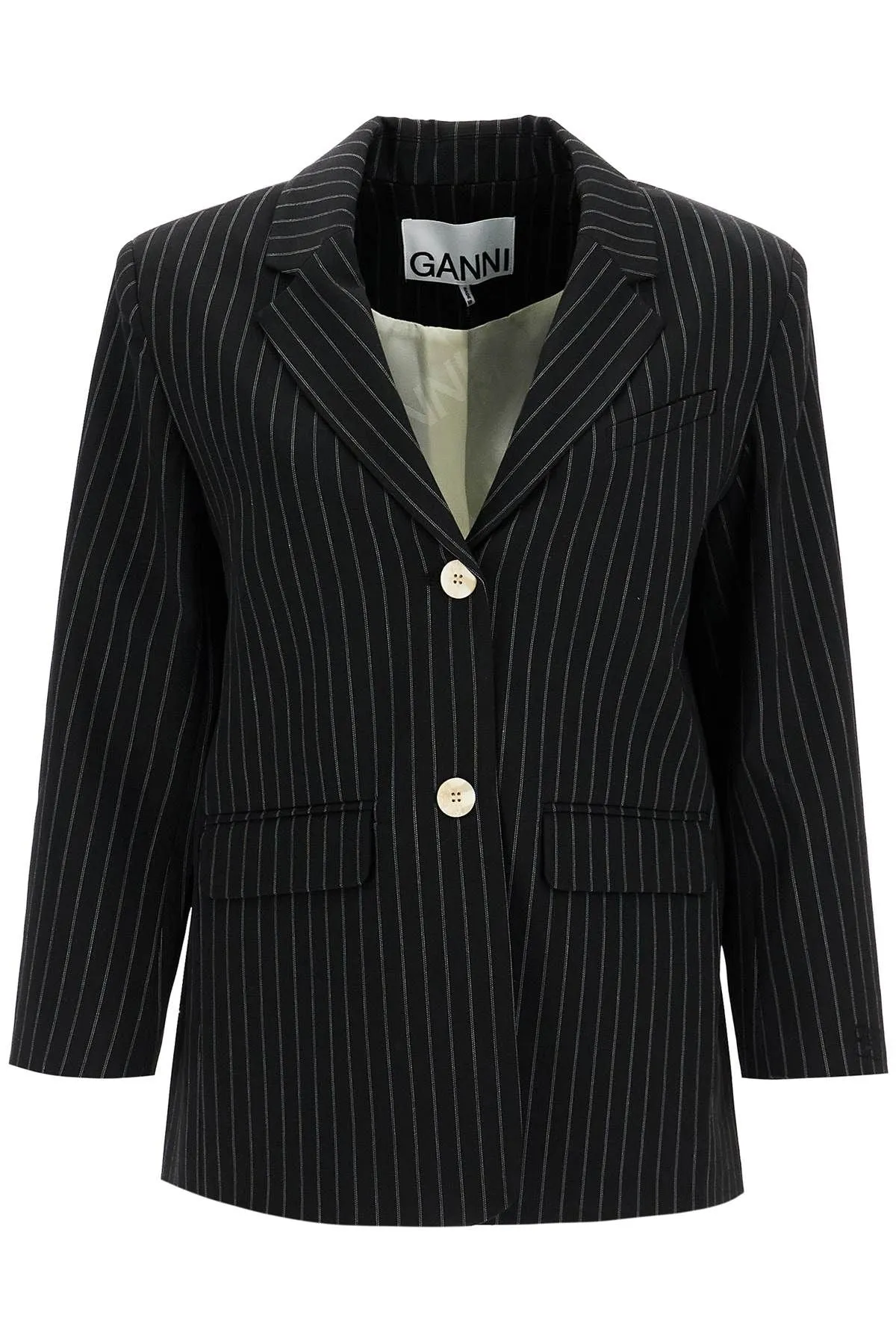 STRIPED BOXY BLAZER